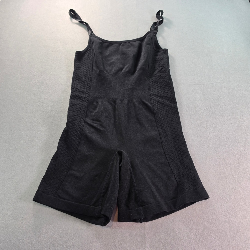 Flex Own It Black Shapewear Bodysuit Mid Thigh Tummy Control Size XL 9006